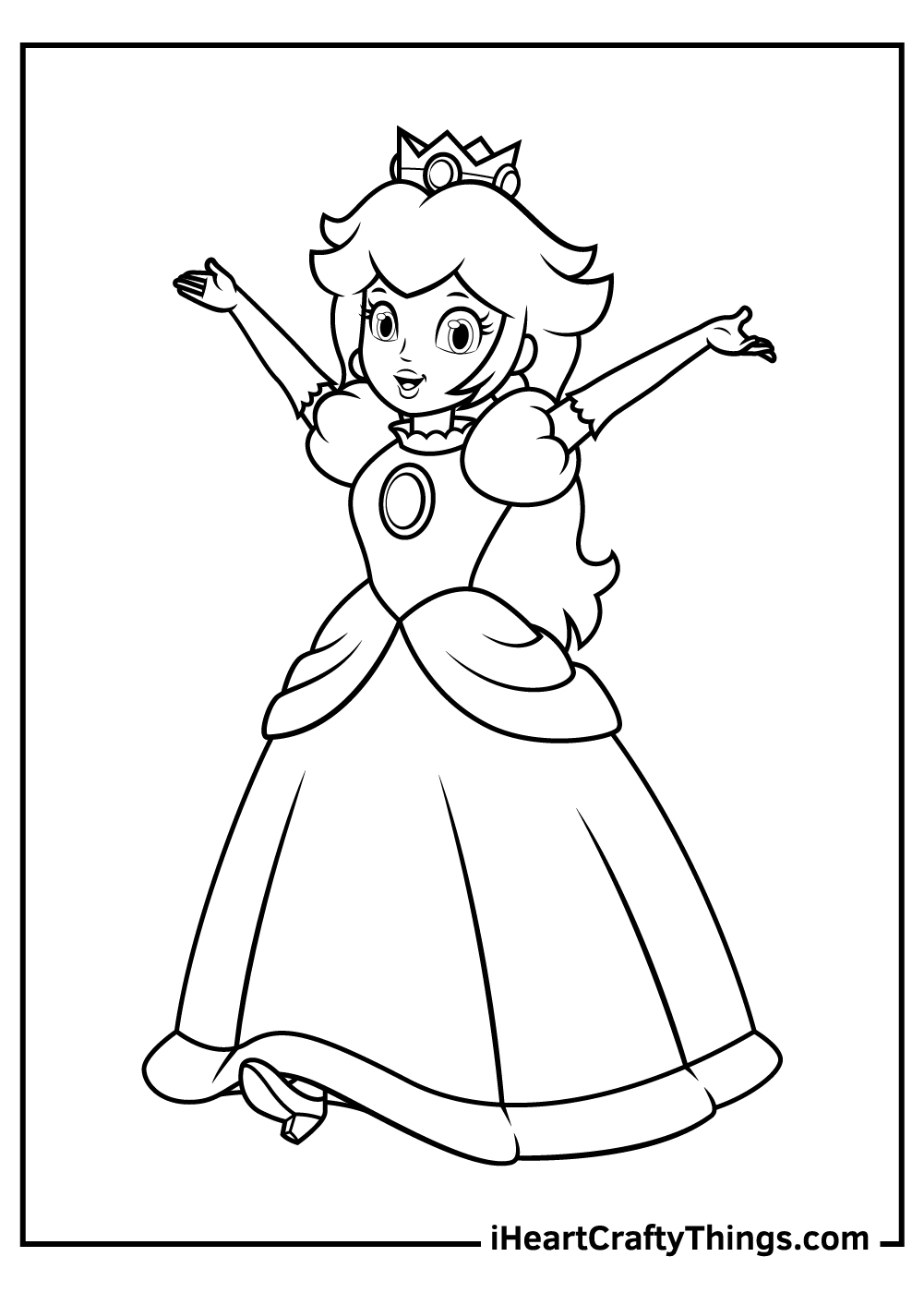 Lovely Princess Peach Coloring Pages Princess Peach Coloring Pages 