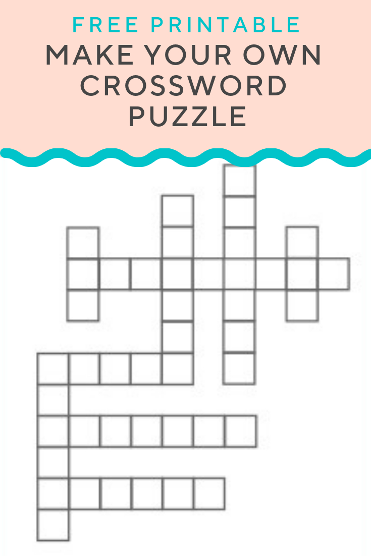 Make Your Own Crossword Puzzle Free Printable Free Printable