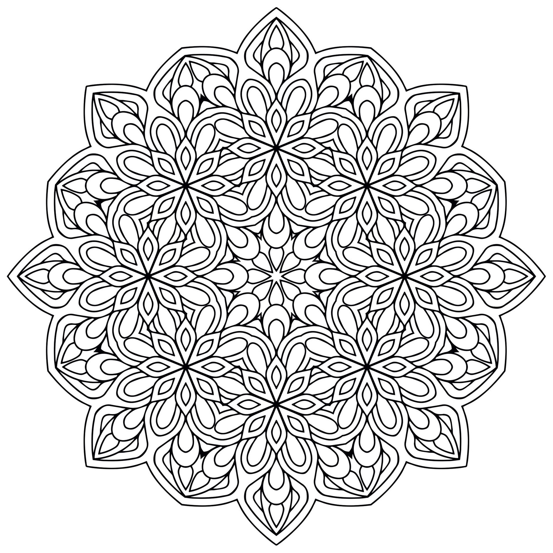 Mandala Zen Anti stress Mandalas Kids Coloring Pages