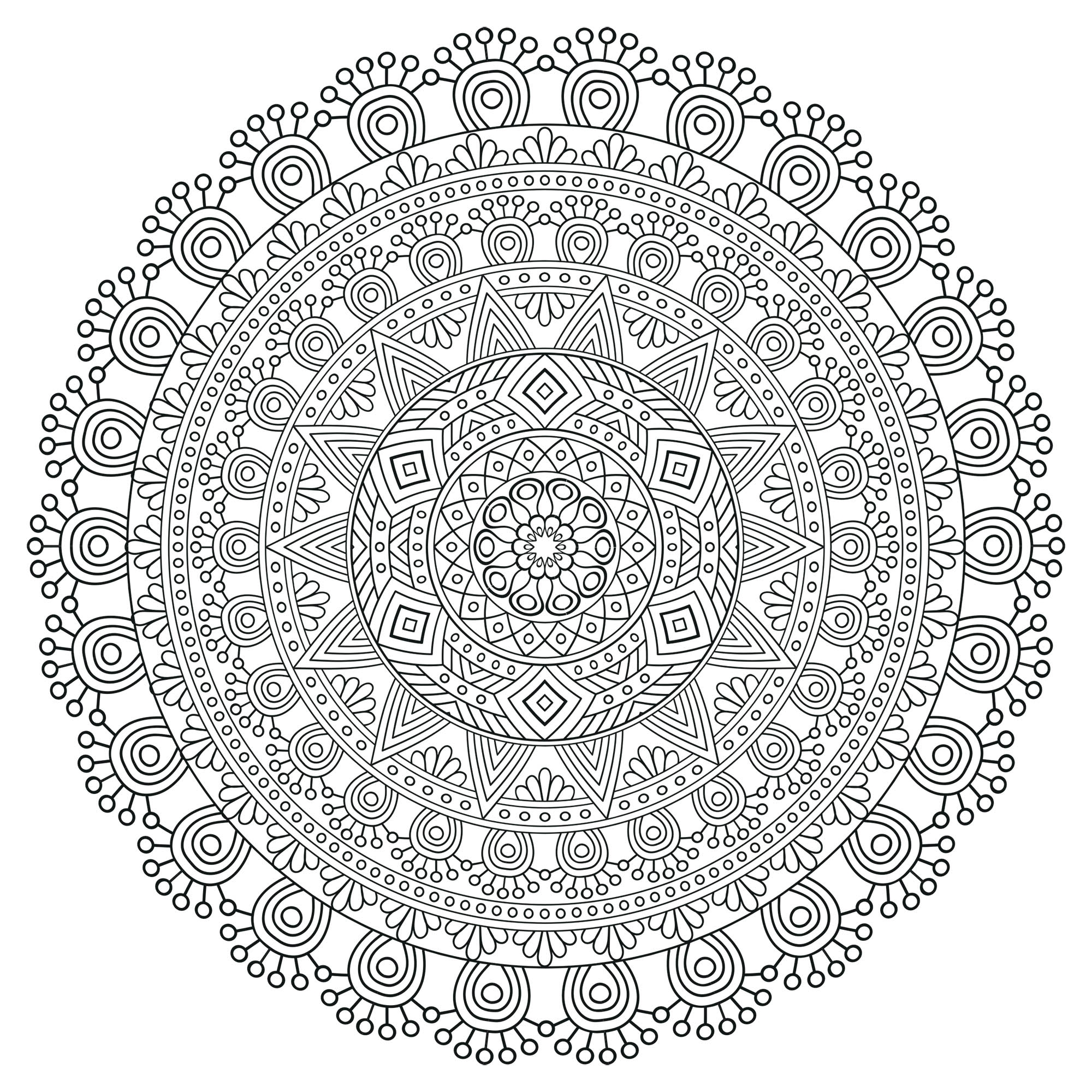 Mandala zen antistress 5 Mandala Coloring Pages For Kids