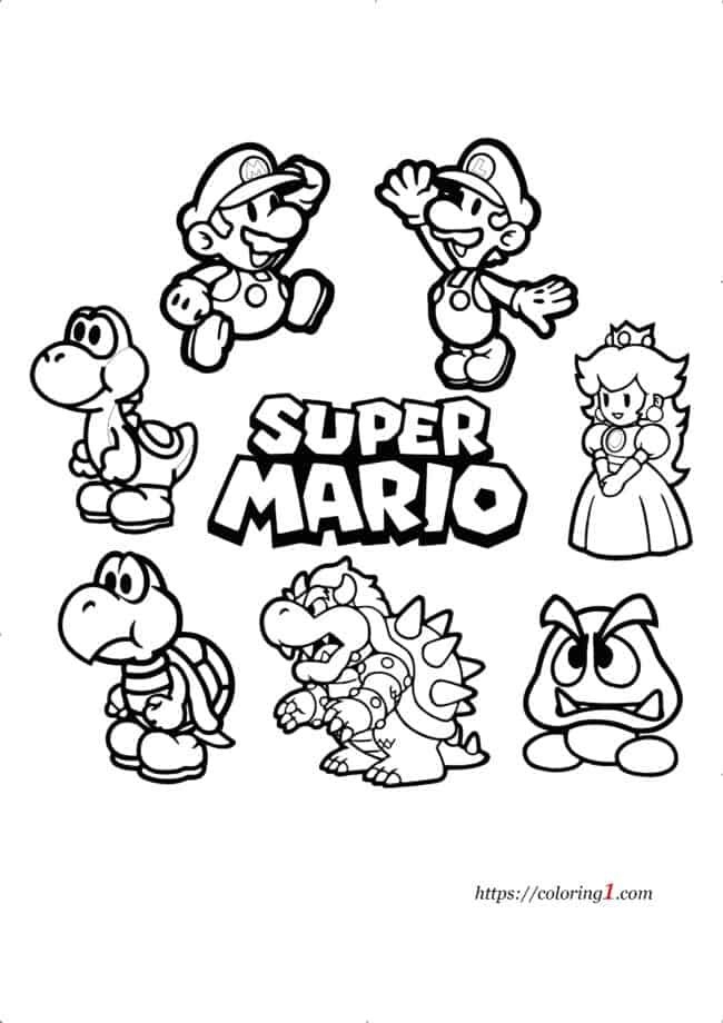 Mario Coloring Pages 58 Free Printable Coloring Sheets For Kids
