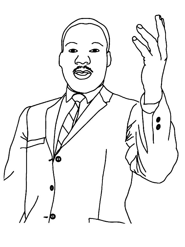 Martin Luther King Jr Coloring Page For Kindergarten Free Coloring 
