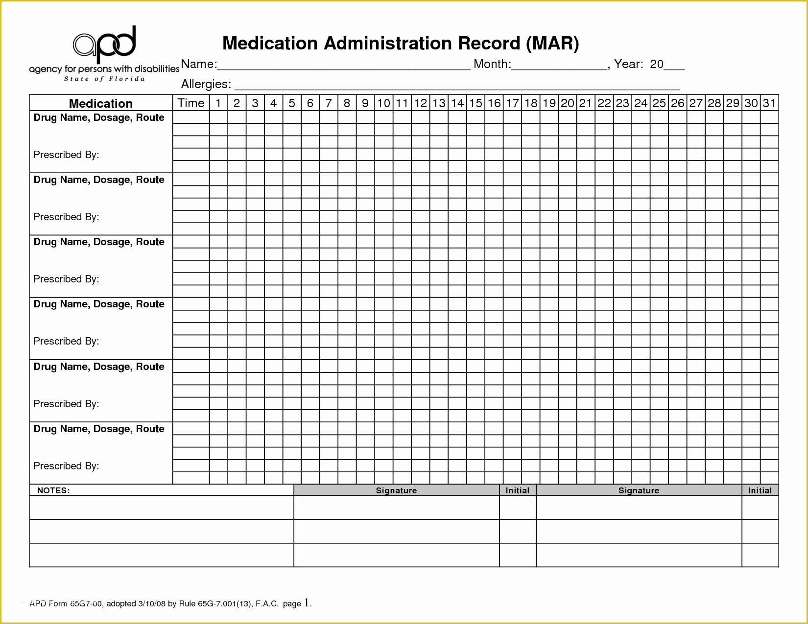 Medication Administration Record Template Free Of 9 Best Of Printable 