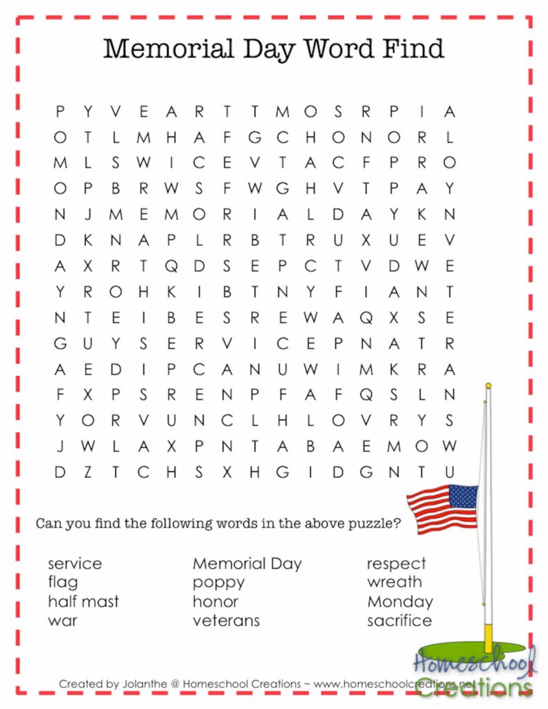 Memorial Day Crossword Puzzle Printable Printable Printable Crossword