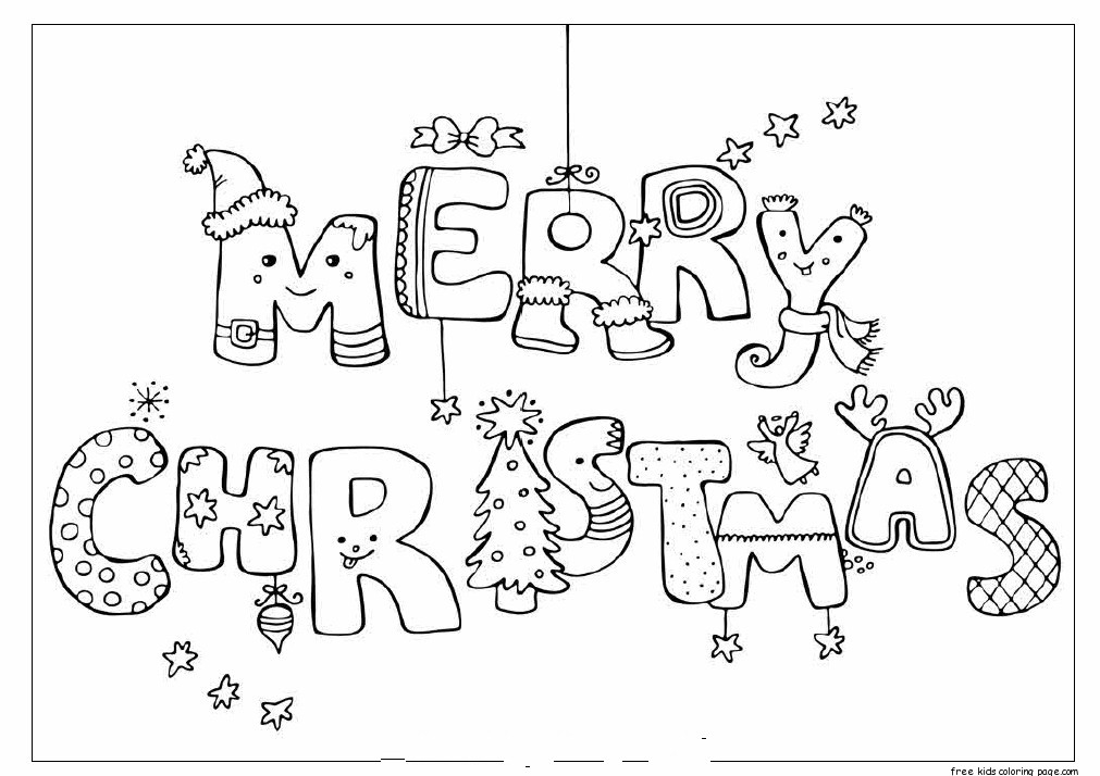Merry Christmas Print Out Coloring Pages Printable For Kids 