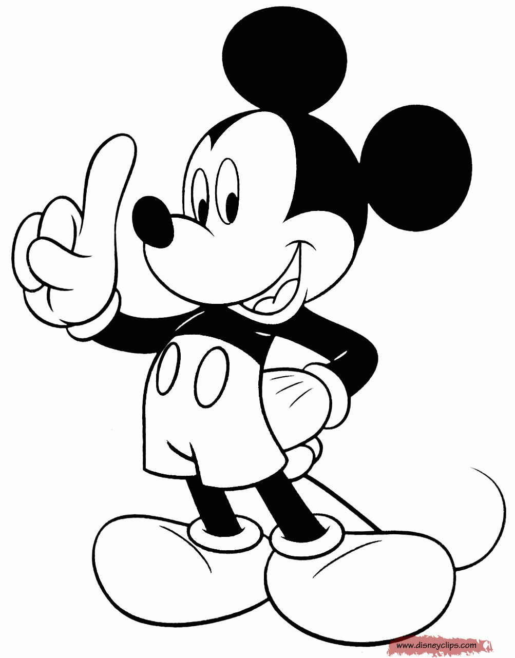 Mickey Face Coloring Pages