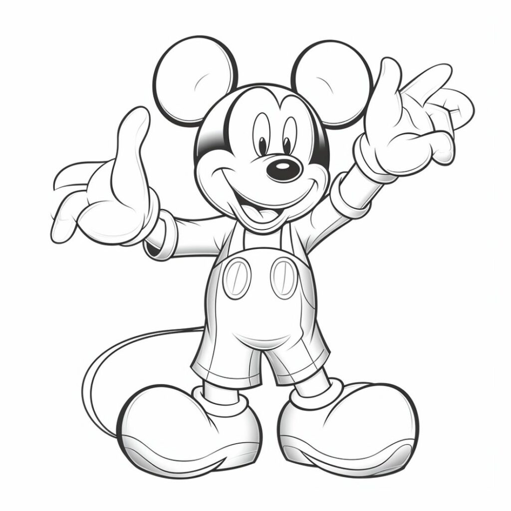 Mickey Mouse Coloring Pages MasterBundles