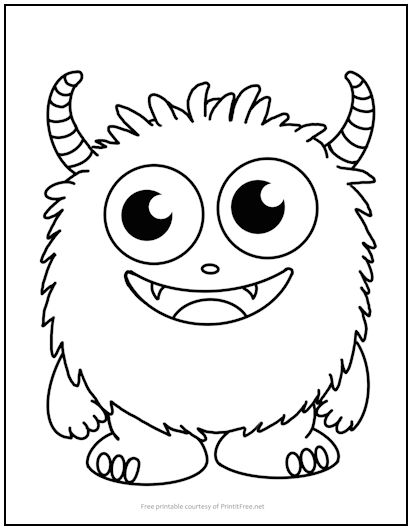 Monster Coloring Pages Free Printables Happiness Is 51 OFF