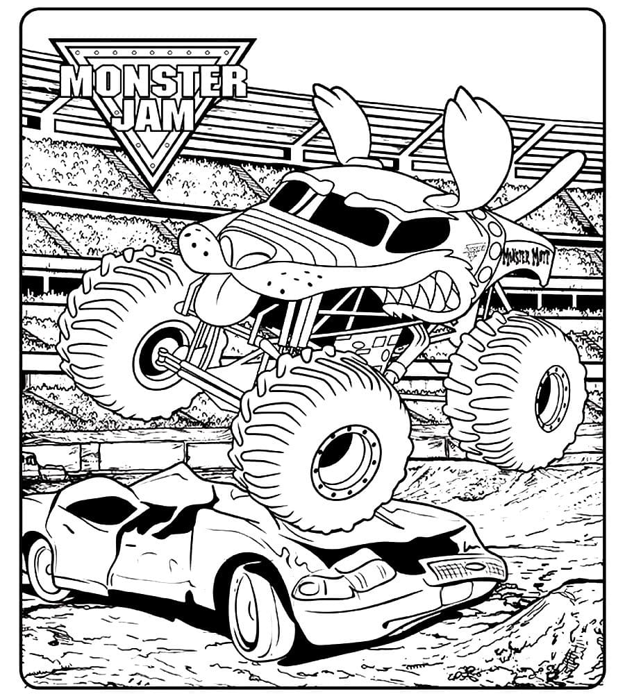 Monster Jam Coloring Pages Coloring Pages Free Truck Coloring Pages 