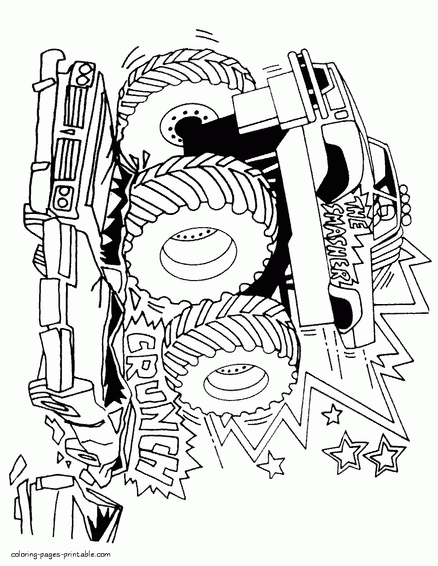 Monster Truck Coloring Pages Grave Digger COLORING PAGES PRINTABLE COM