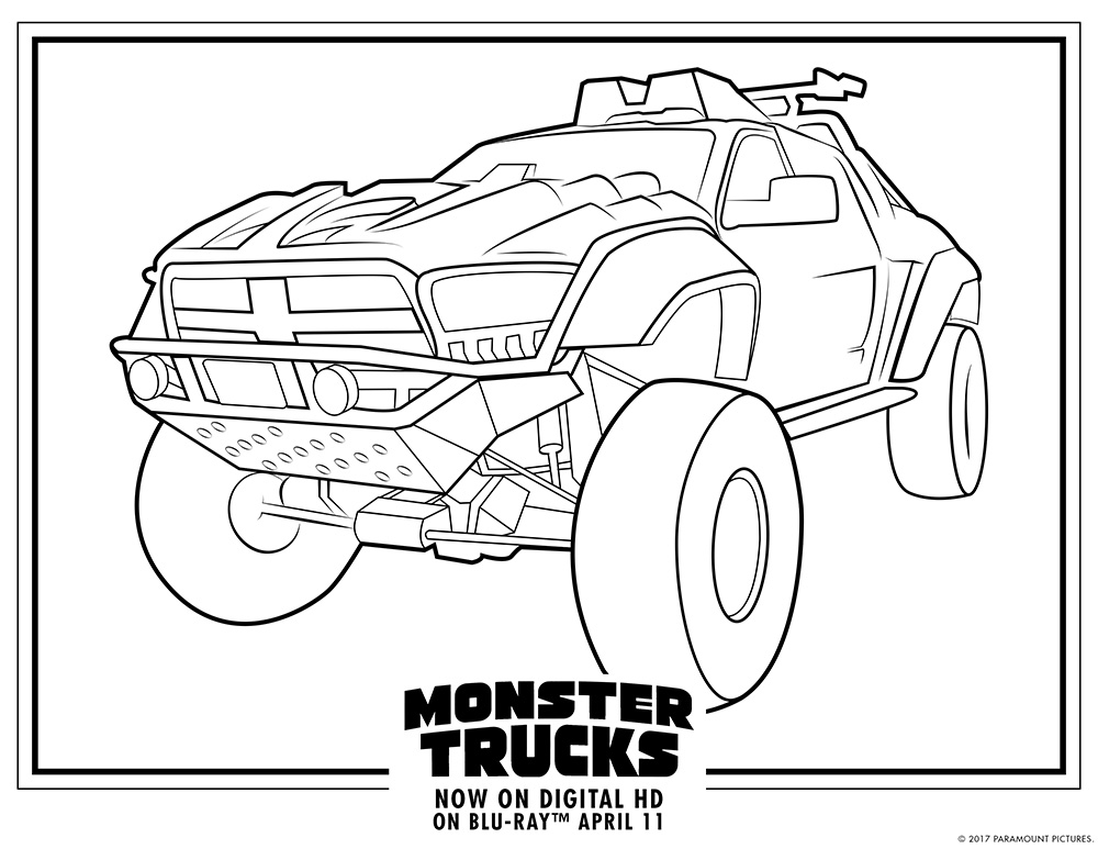 Monster Trucks Printable Coloring Pages All For The Boys