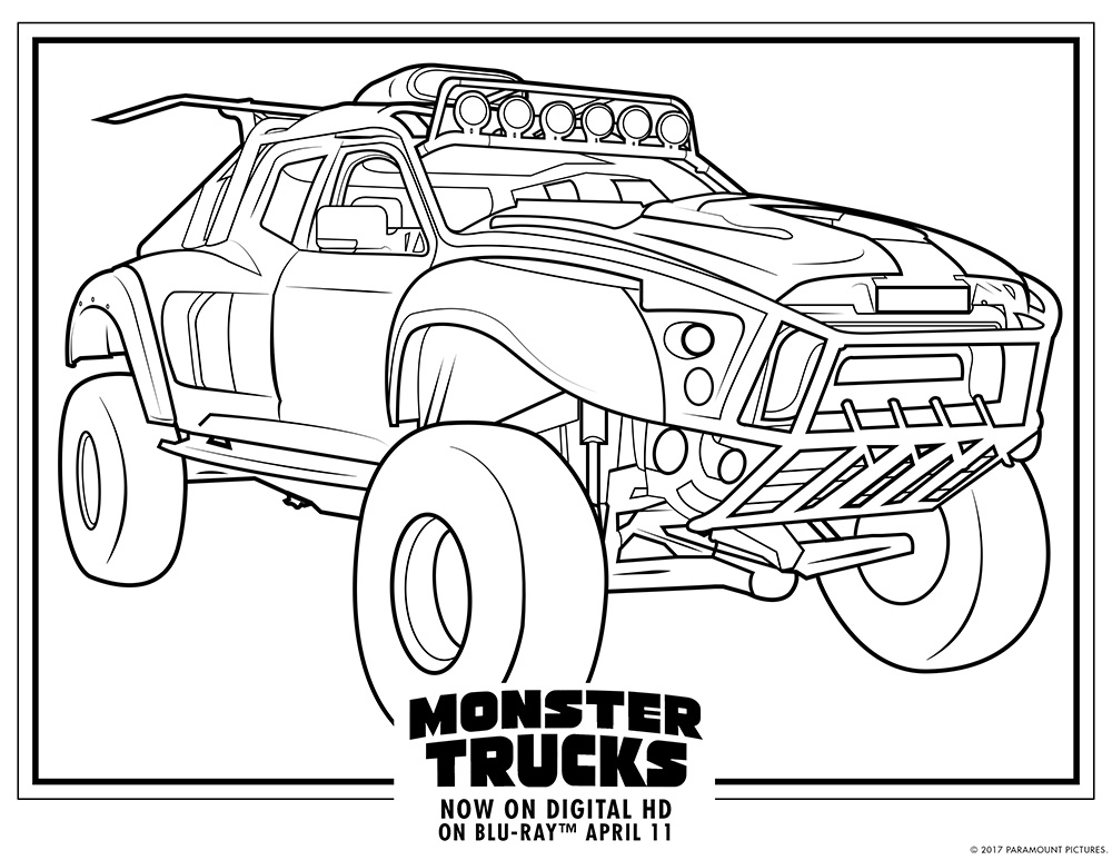 Monster Trucks Printable Coloring Pages All For The Boys