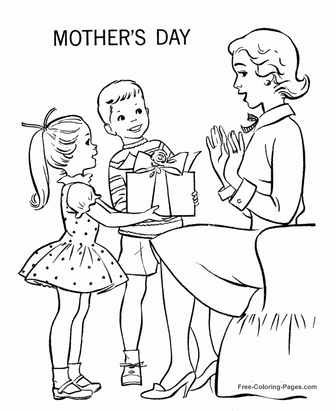 Mother 39 s Day Coloring Book Pages 02