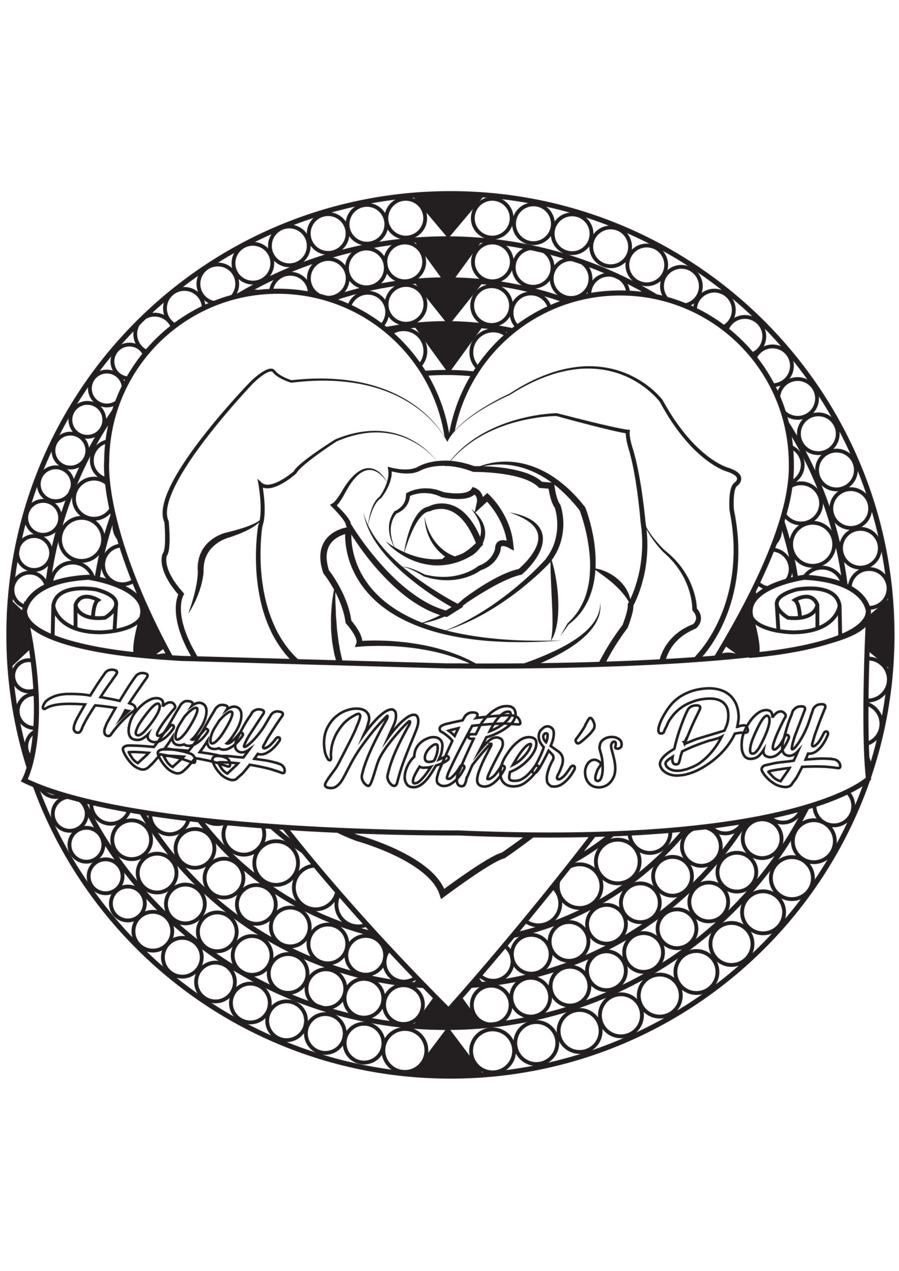 Mother 39 s Day Mandala Mother 39 s Day Kids Coloring Pages