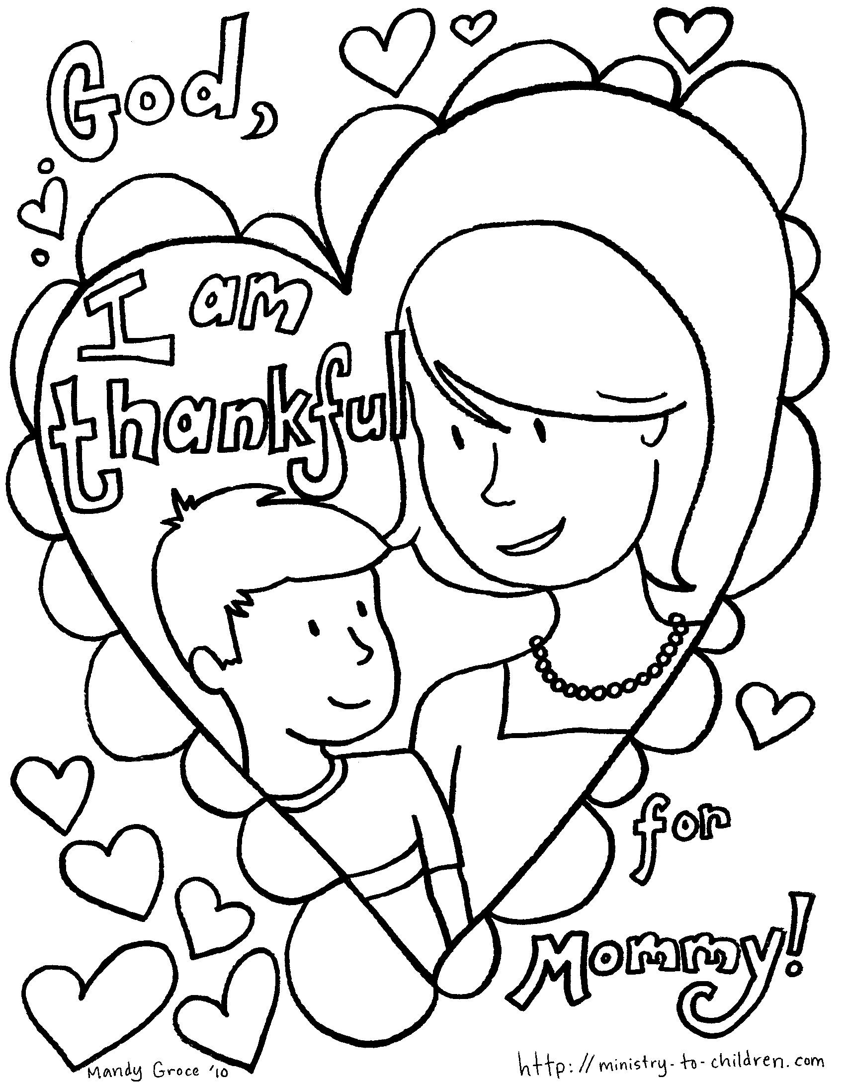 Mother Day Coloring Sheets