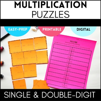 MULTIPLICATION ACTIVITY Multiplication Puzzles Print Digital