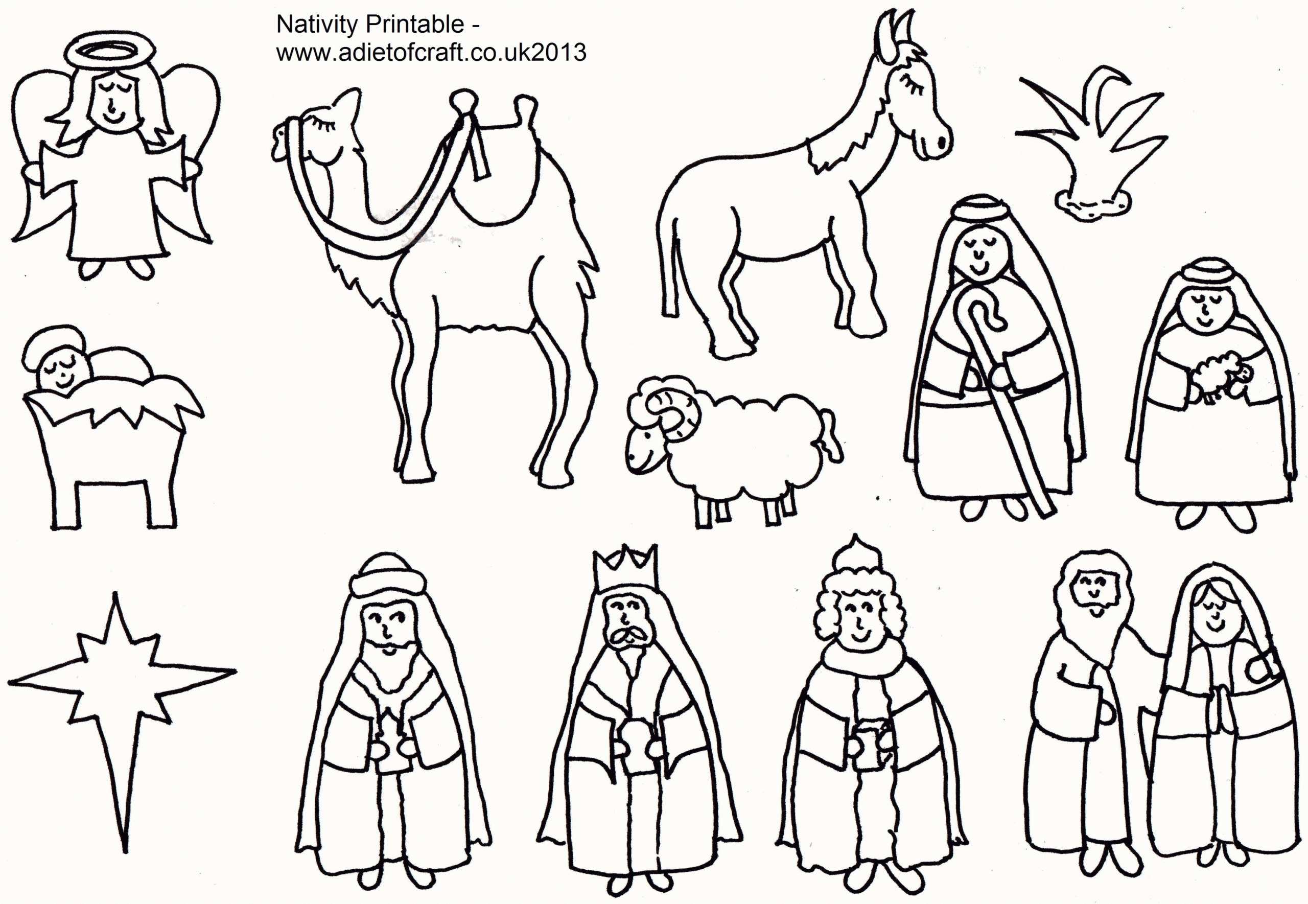 Nativity Free Coloring Pages Printable Coloring Home
