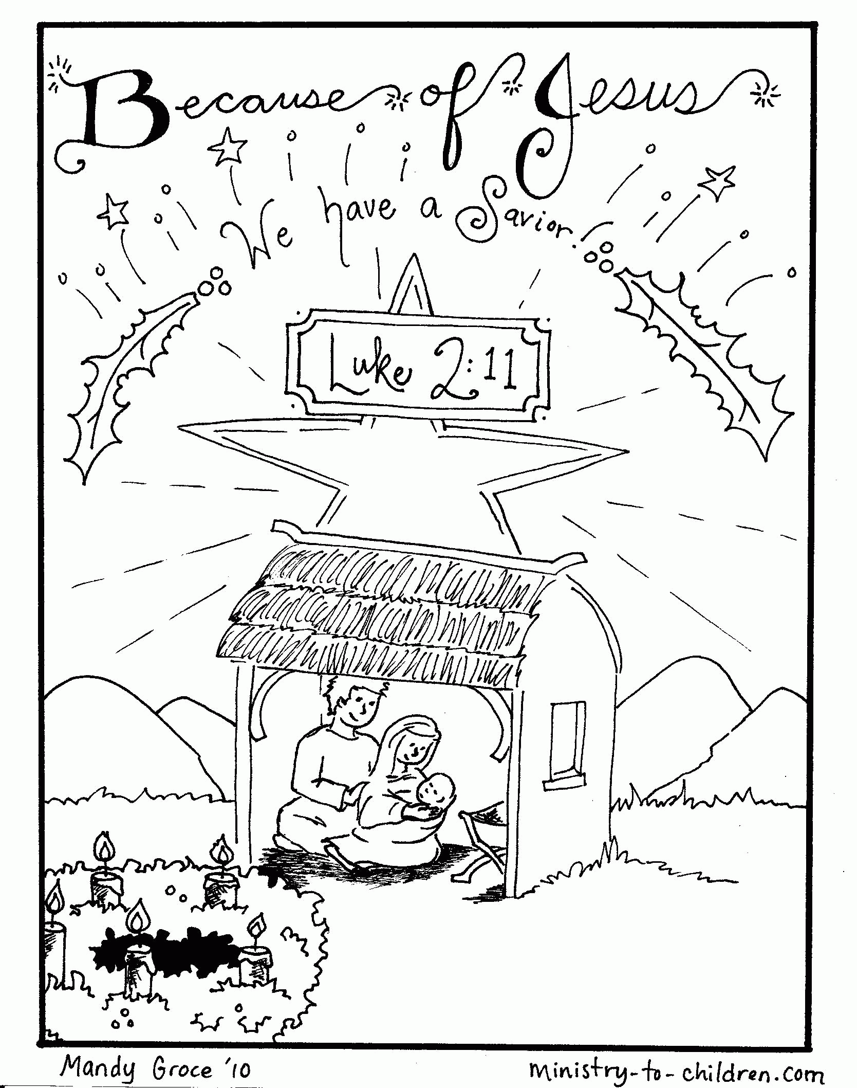 Nativity Free Coloring Pages Printable Coloring Home