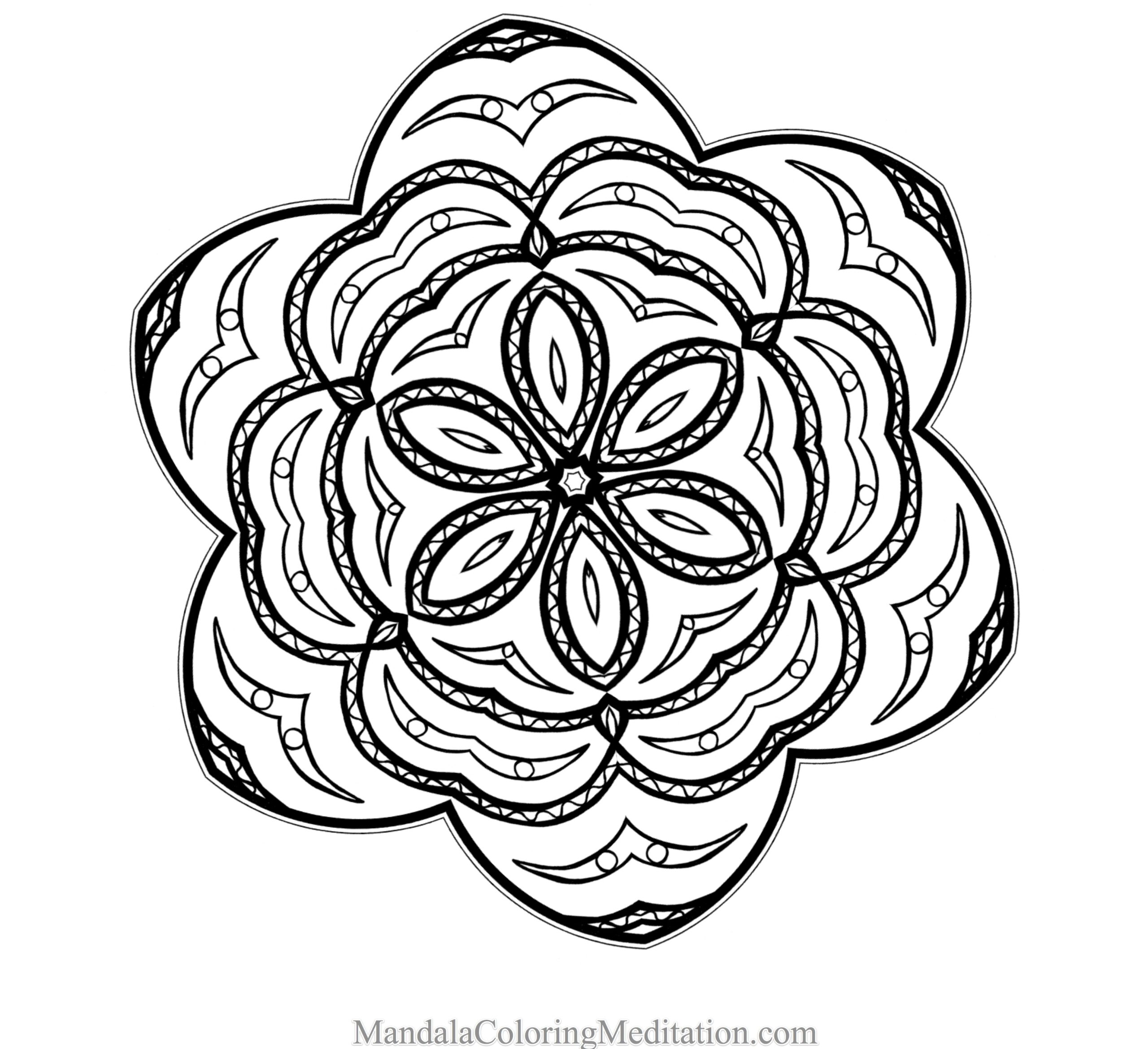 New Free Mandala Coloring Page