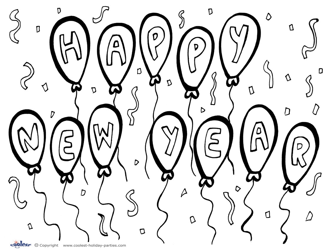 New Years 2025 Coloring Pages Printable Frida P Krogh