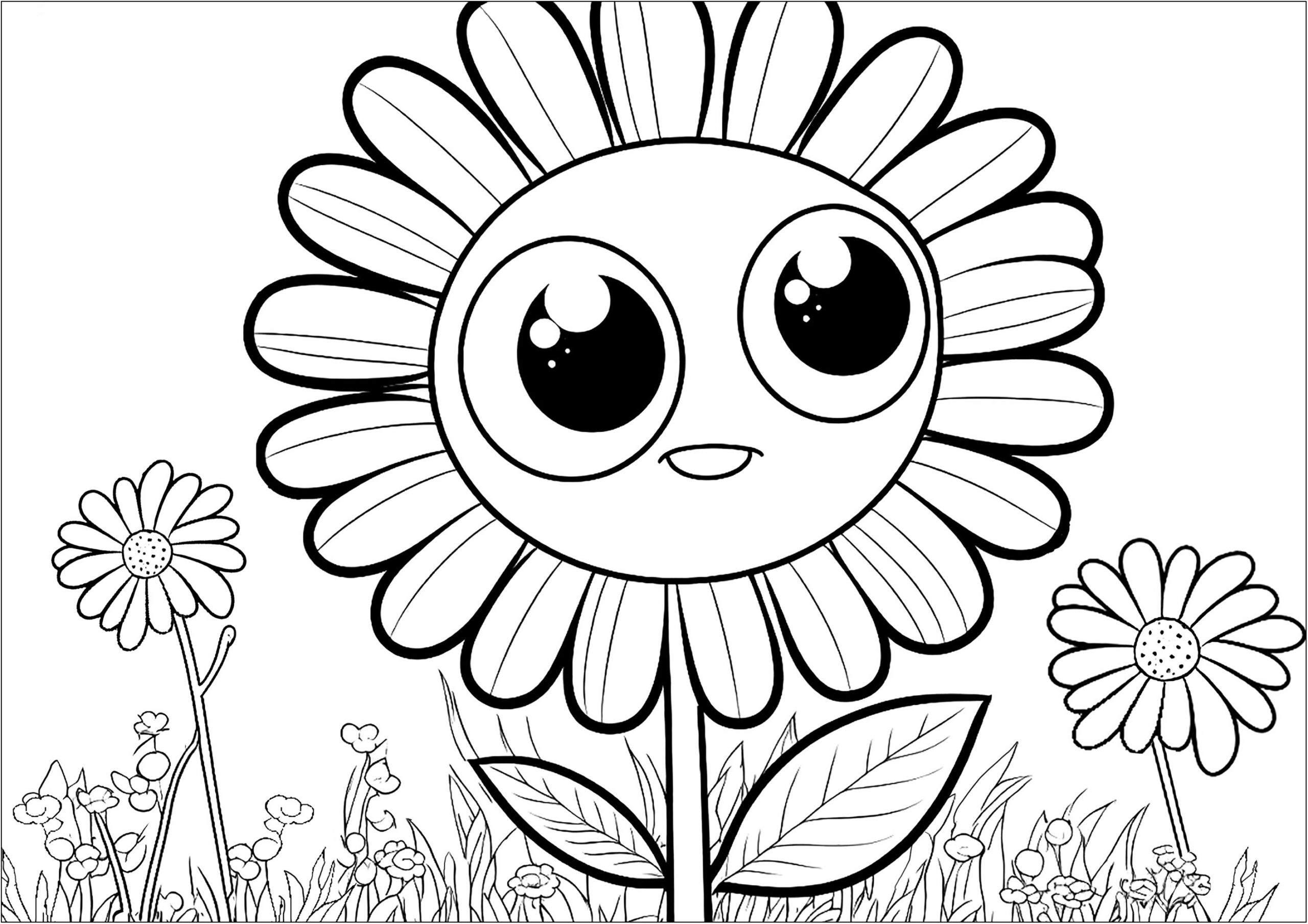 Nice Little Flower Flower Coloring Pages For Kids