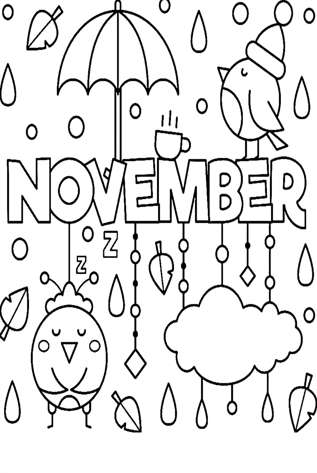 November Free Coloring Page Free Printable Coloring Pages