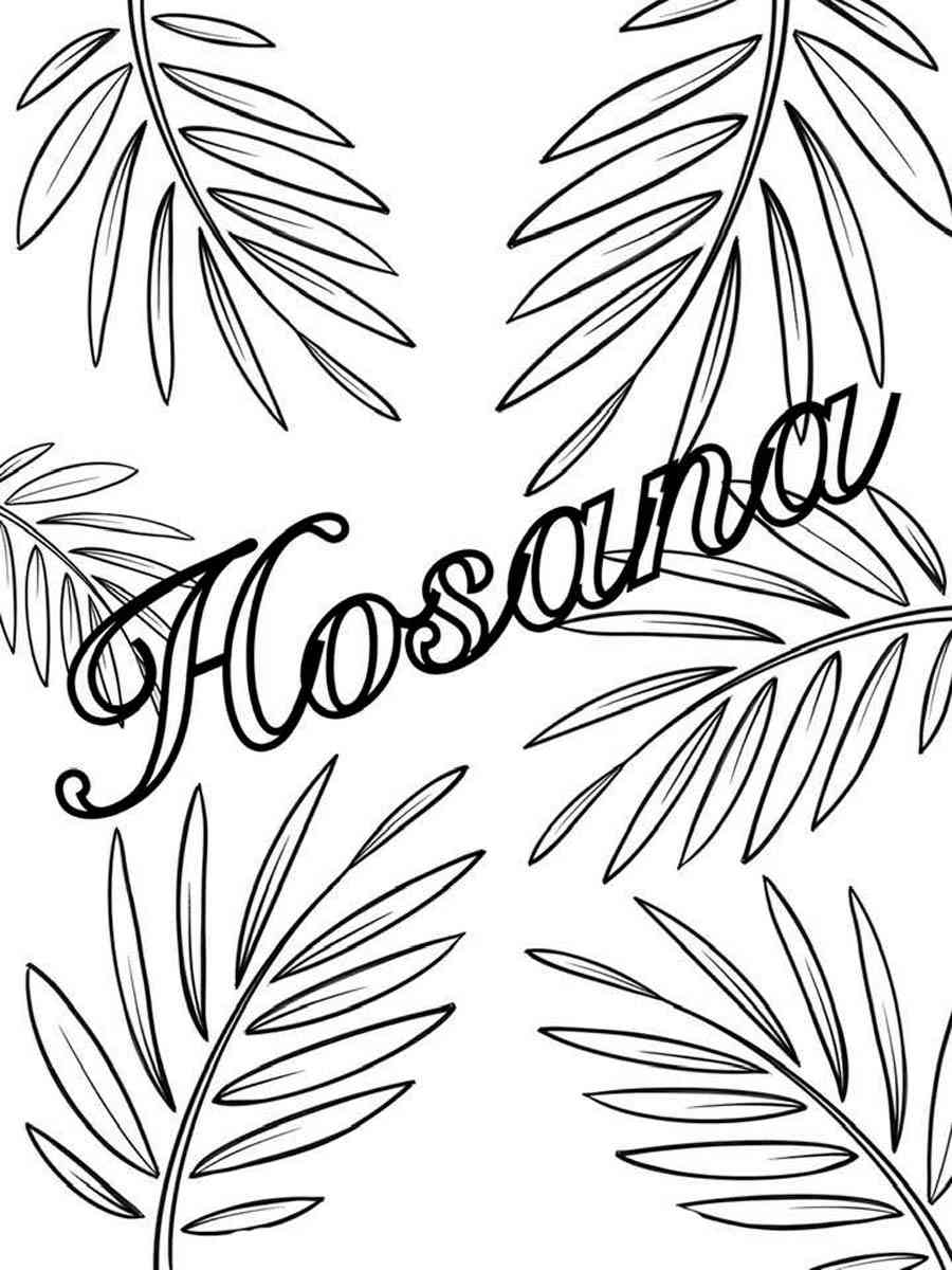 Palm Sunday Coloring Page Free Printable