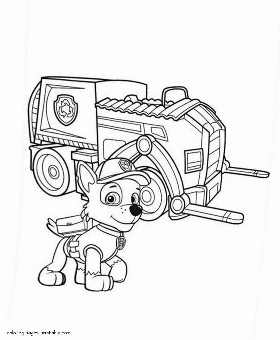 Paw Patrol Free Printable Coloring Pages Rocky COLORING PAGES 