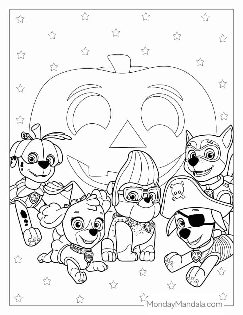 Paw Patrol Halloween Coloring Pages Paw Patrol Colori Vrogue co