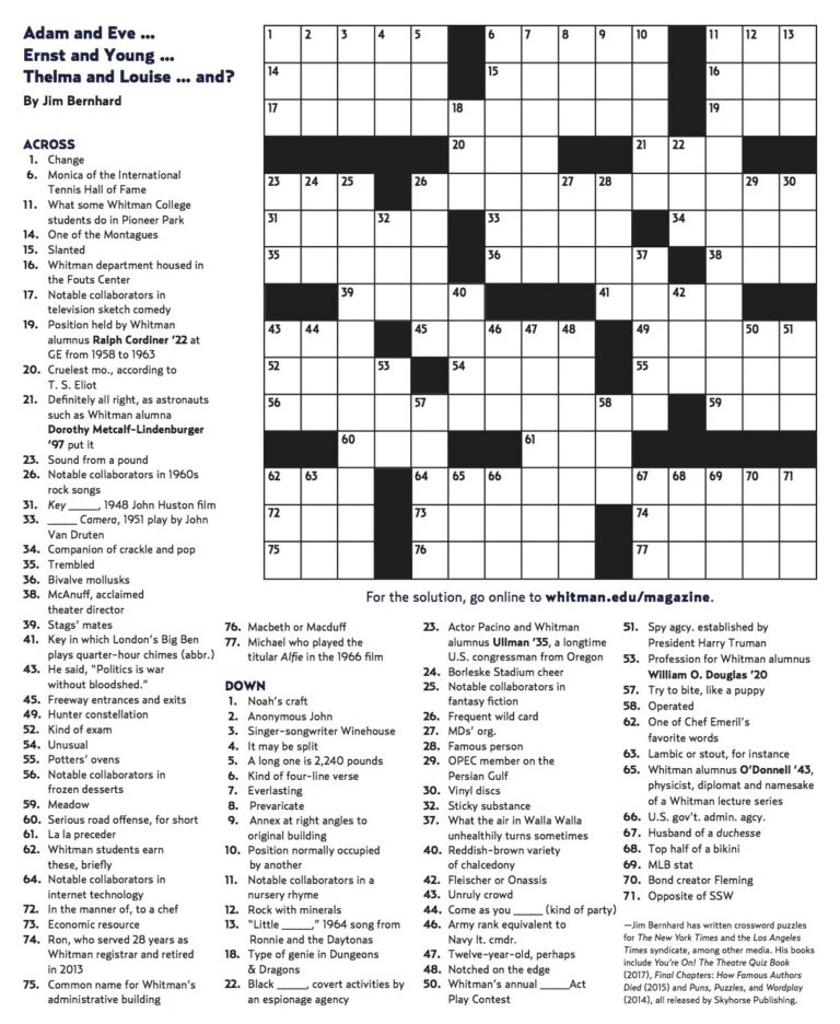 People Magazine Crossword Printable Printable JD