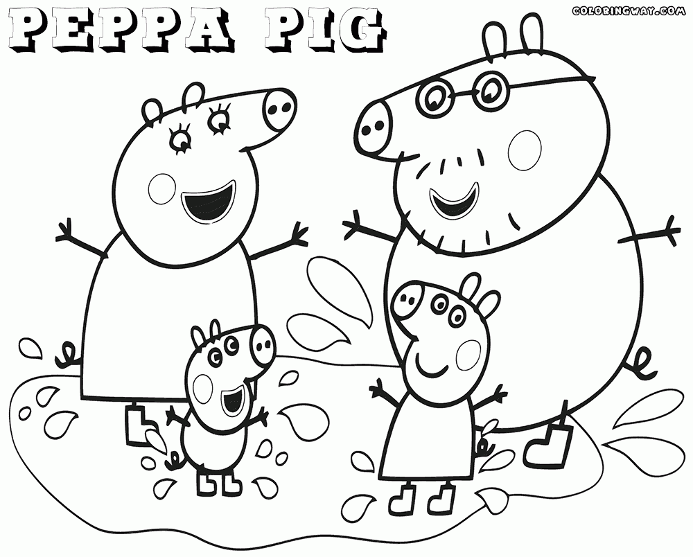 Peppa Pig Coloring Pages For Free