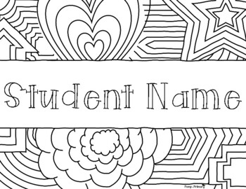 Personalized Name Coloring Sheets Editable By Pomp 39 n Primary TpT