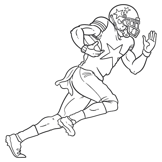 Pictures Of Football Players To Coloring Pages Free Infoupdate
