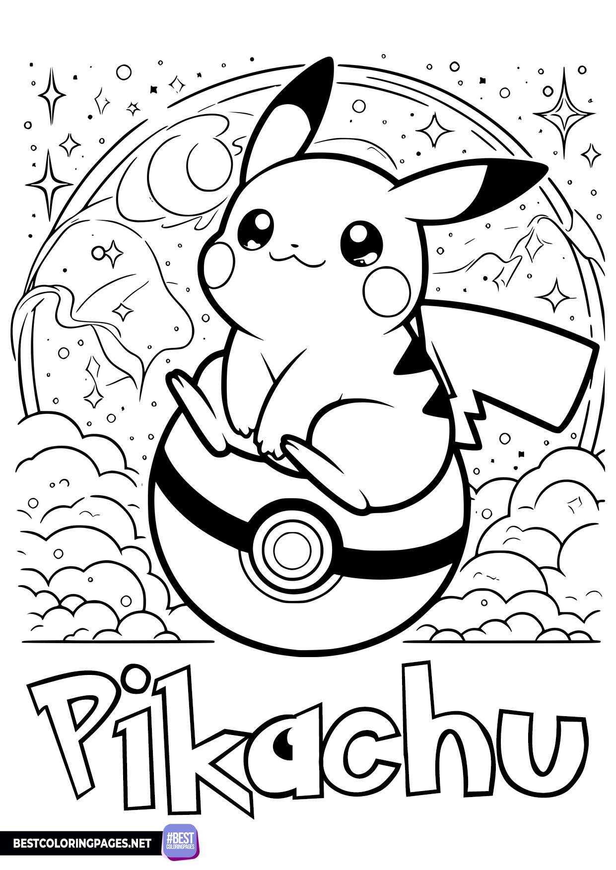 Pikachu Colouring Sheet Free Printable Coloring Pages