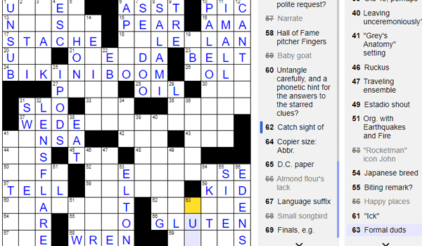 Play LA Times Crossword Online At Coolmath Games