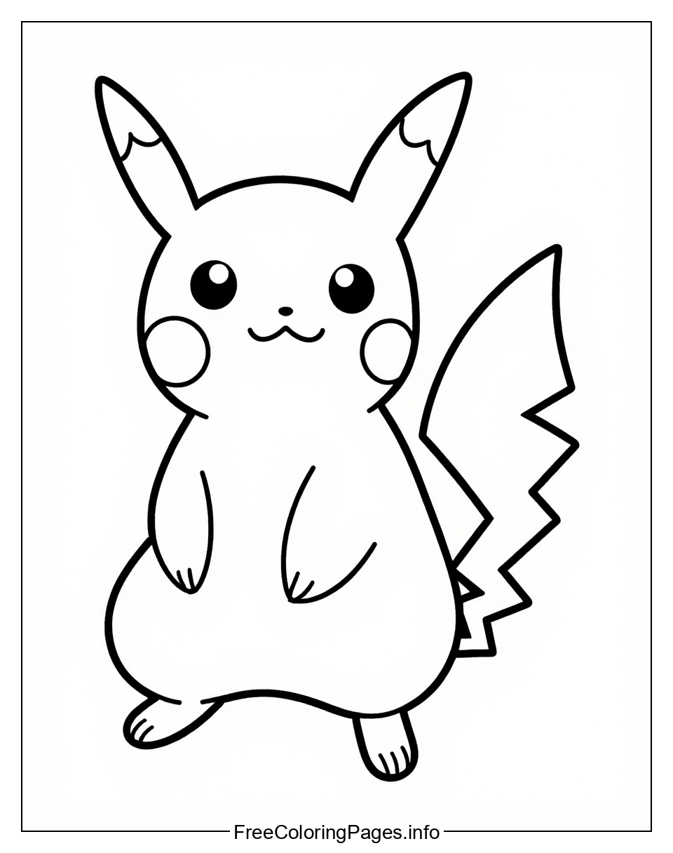 Pokemon Coloring Page Pikachu Free Coloring Pages