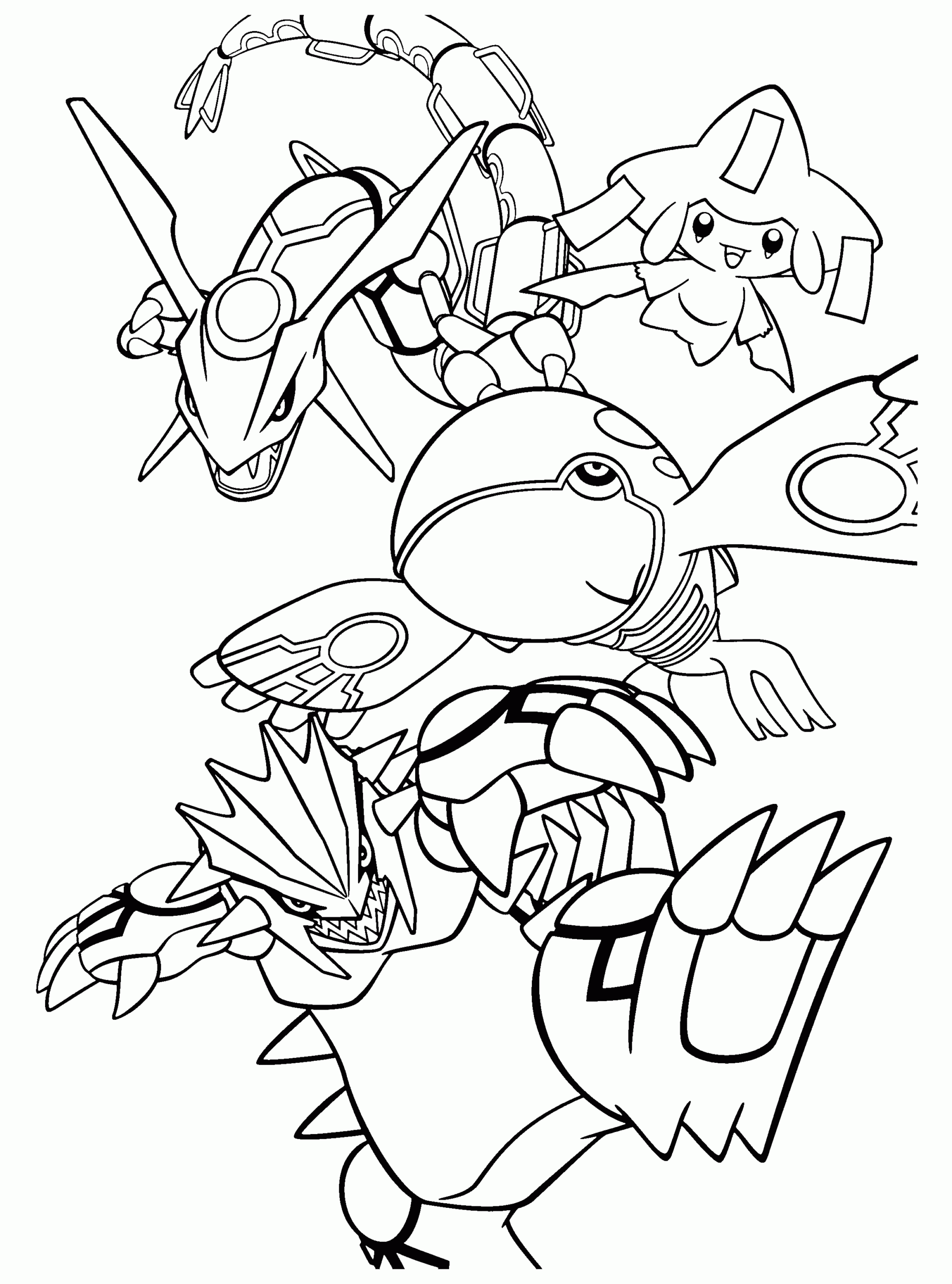 Pokemon Coloring Pages Rayquaza Coloring Home
