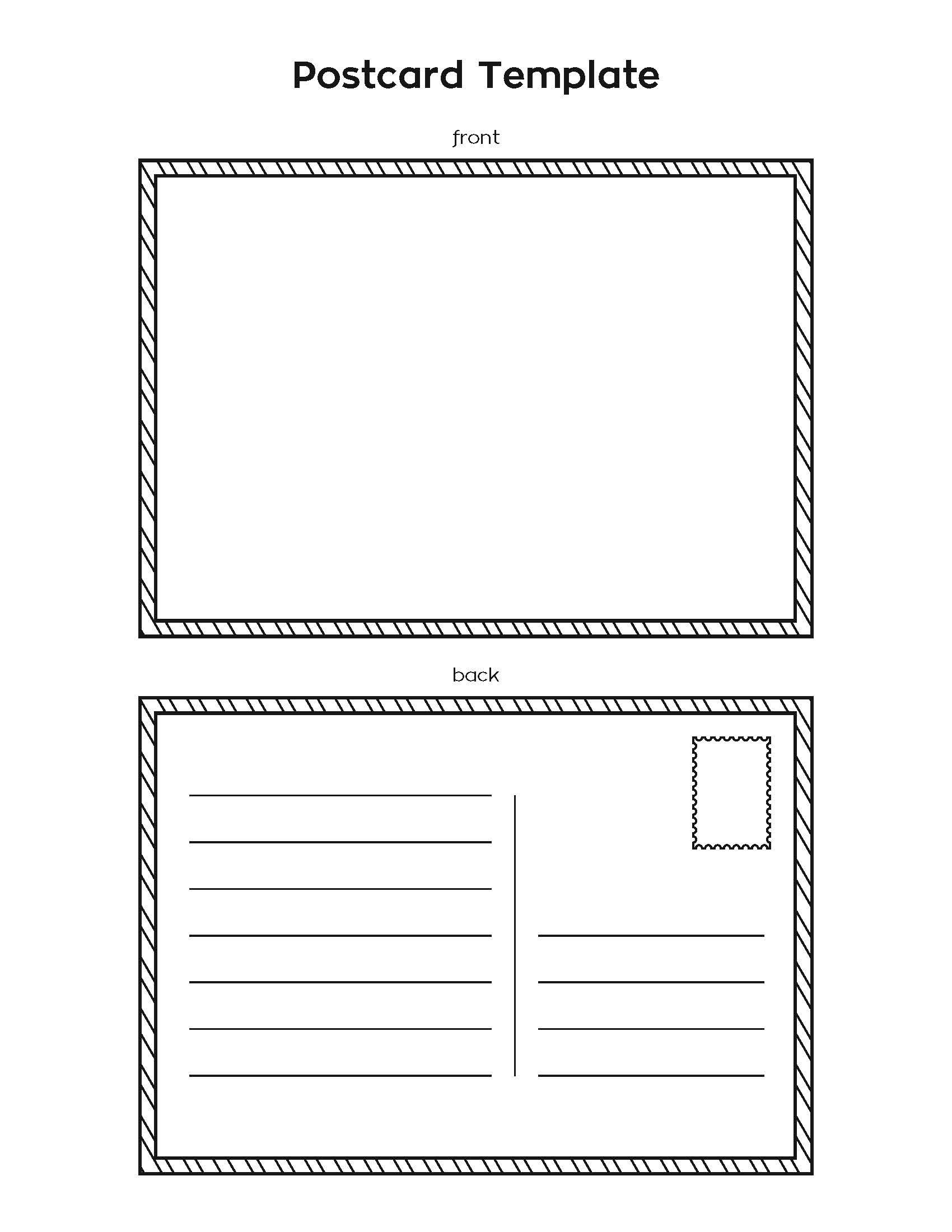 Postcard Template Postcard Template Postcard Template Free Postcard