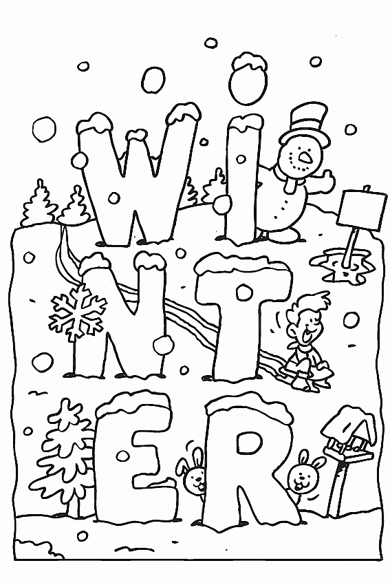 Preschool Winter Coloring Pages Printable Coloring Pages