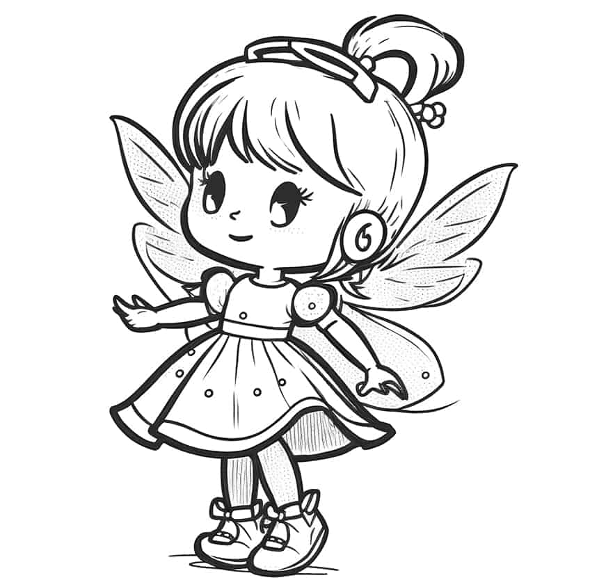 Pretty Fairies Coloring Pages
