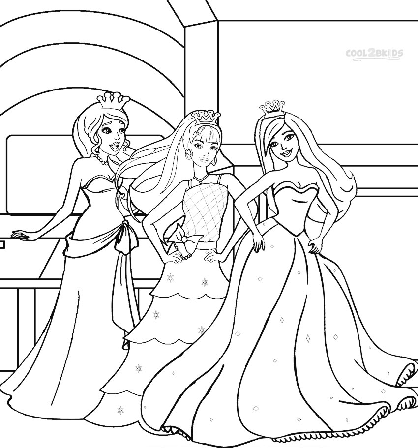 Princess Barbie Color Pages Barbie Princess Coloring Pages Portal Tribun
