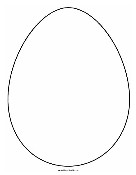 Print Large Blank Easter Egg Template Free Printable