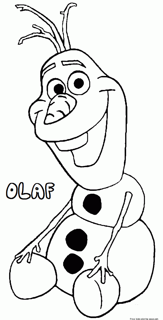 Print Out Frozen Characters Olaf Coloring Pages Free Kids Coloring Page