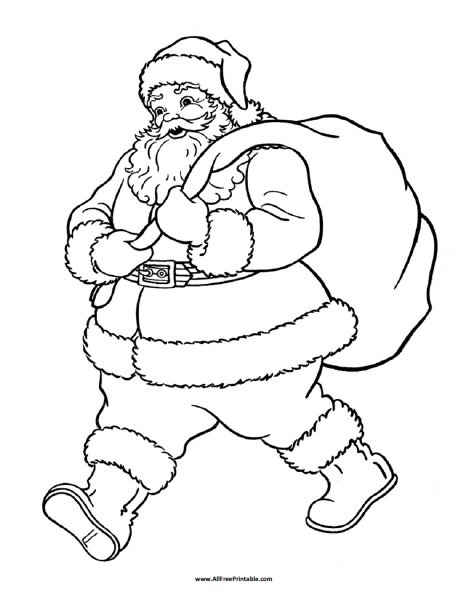 Print Santa Claus Coloring Page Free Printable