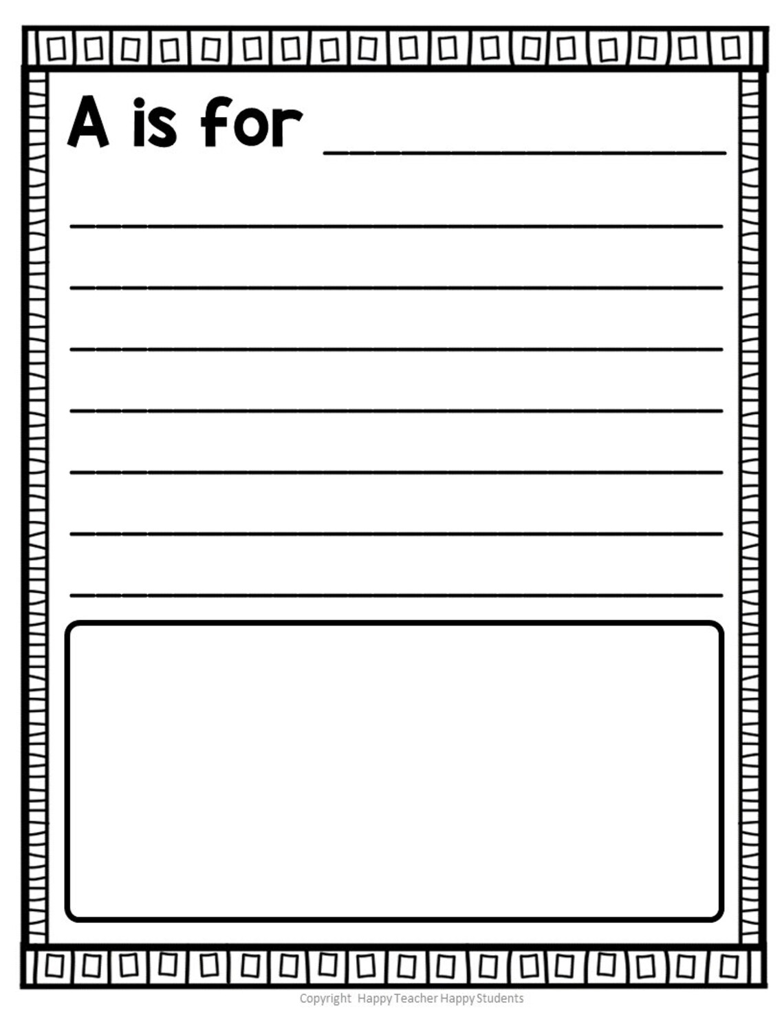 Printable ABC Book Template Alphabet Book For Any Topic ABC Book For 