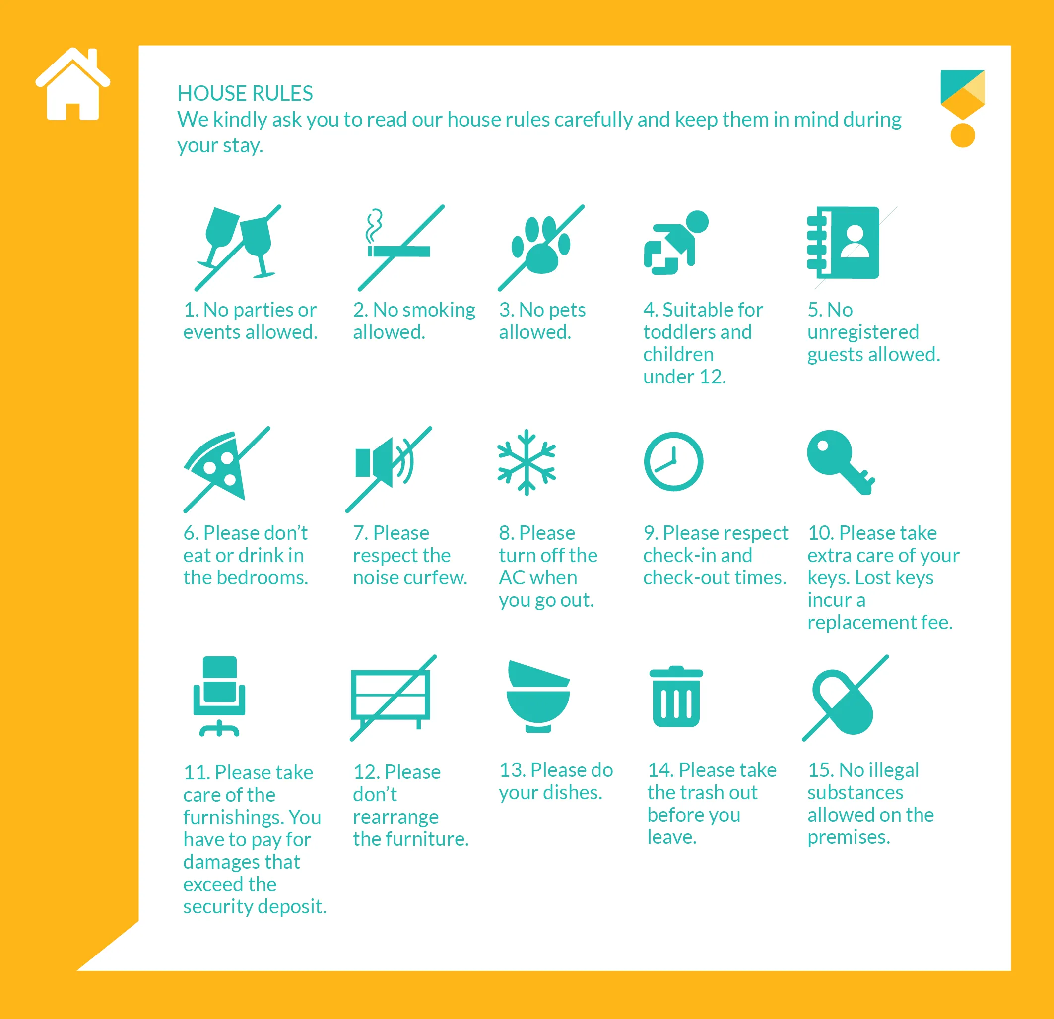 Printable Airbnb House Rules Template Free Printable