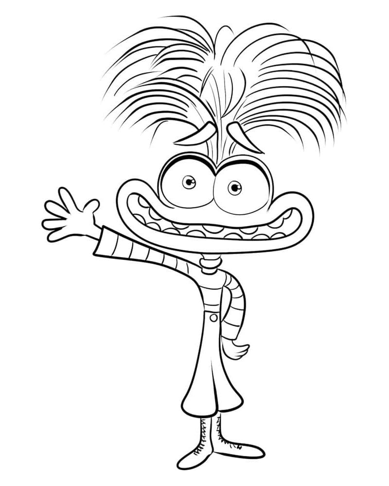 Printable Anxiety Inside Out 2 Coloring Page Free Download And Print