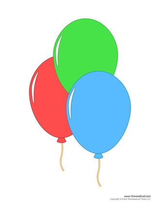 Printable Balloon Template Birthday Printables