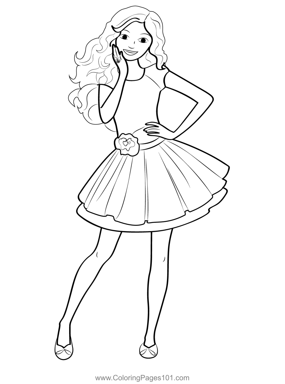 Printable Barbie And Cat Coloring Pages Barbie Coloring 59 OFF