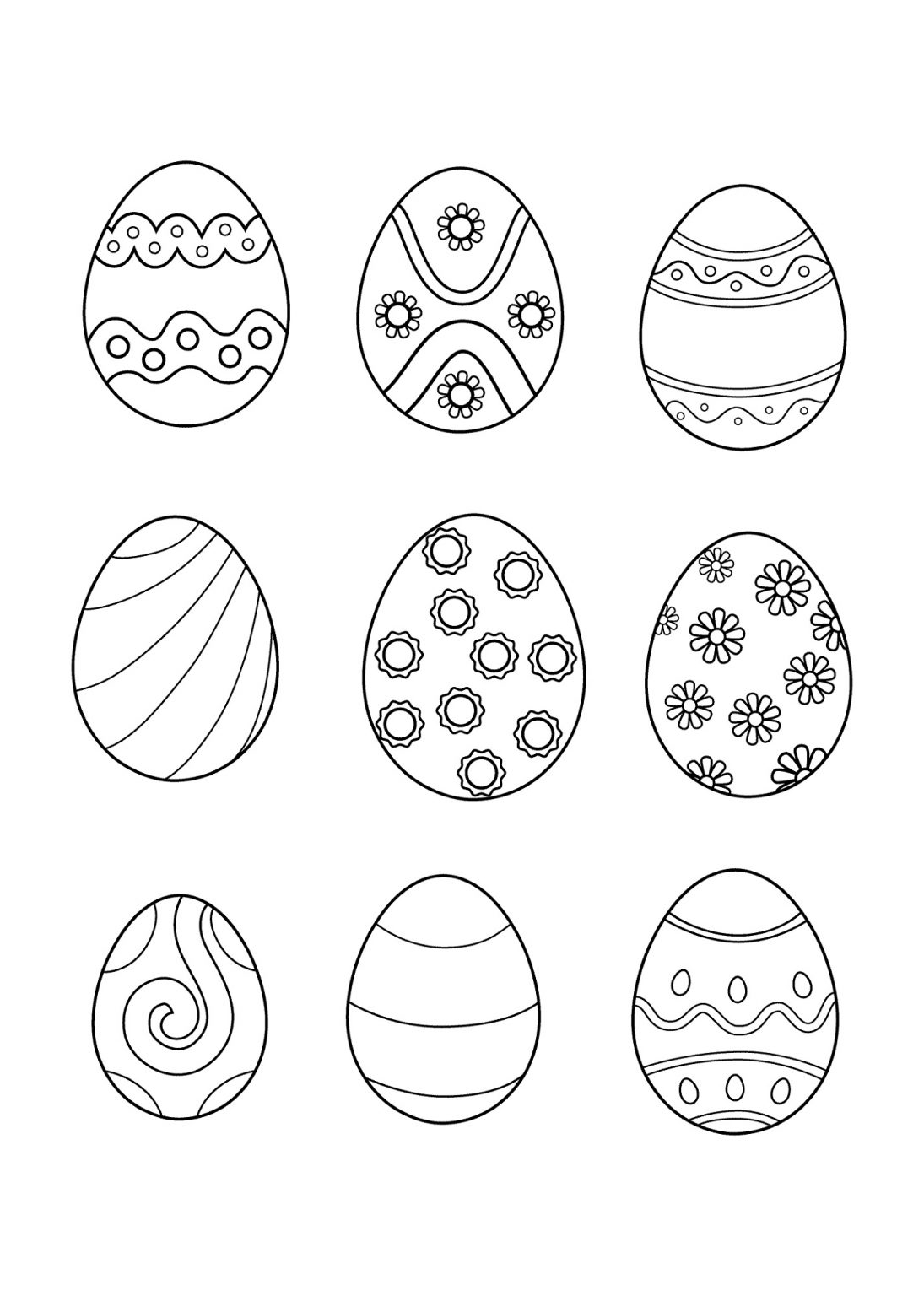 Printable Blank Easter Egg Templates 101 Activity